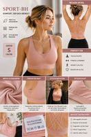 Sport BH FITNESS TOP GR. S M altrosa 68 herbst winter