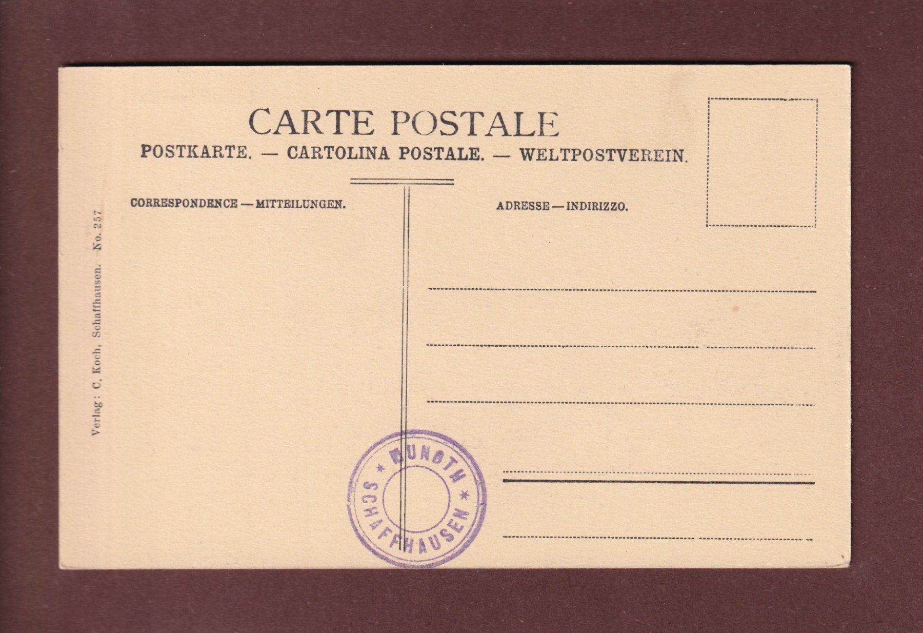 Cartoline postali: SCHAFFHAUSEN - Munot mit Wildpark – Usato da Pully venduto da nicecards 1