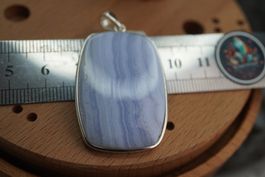 Chalcedon Blau    925 Silber      Anhänger  Räumung