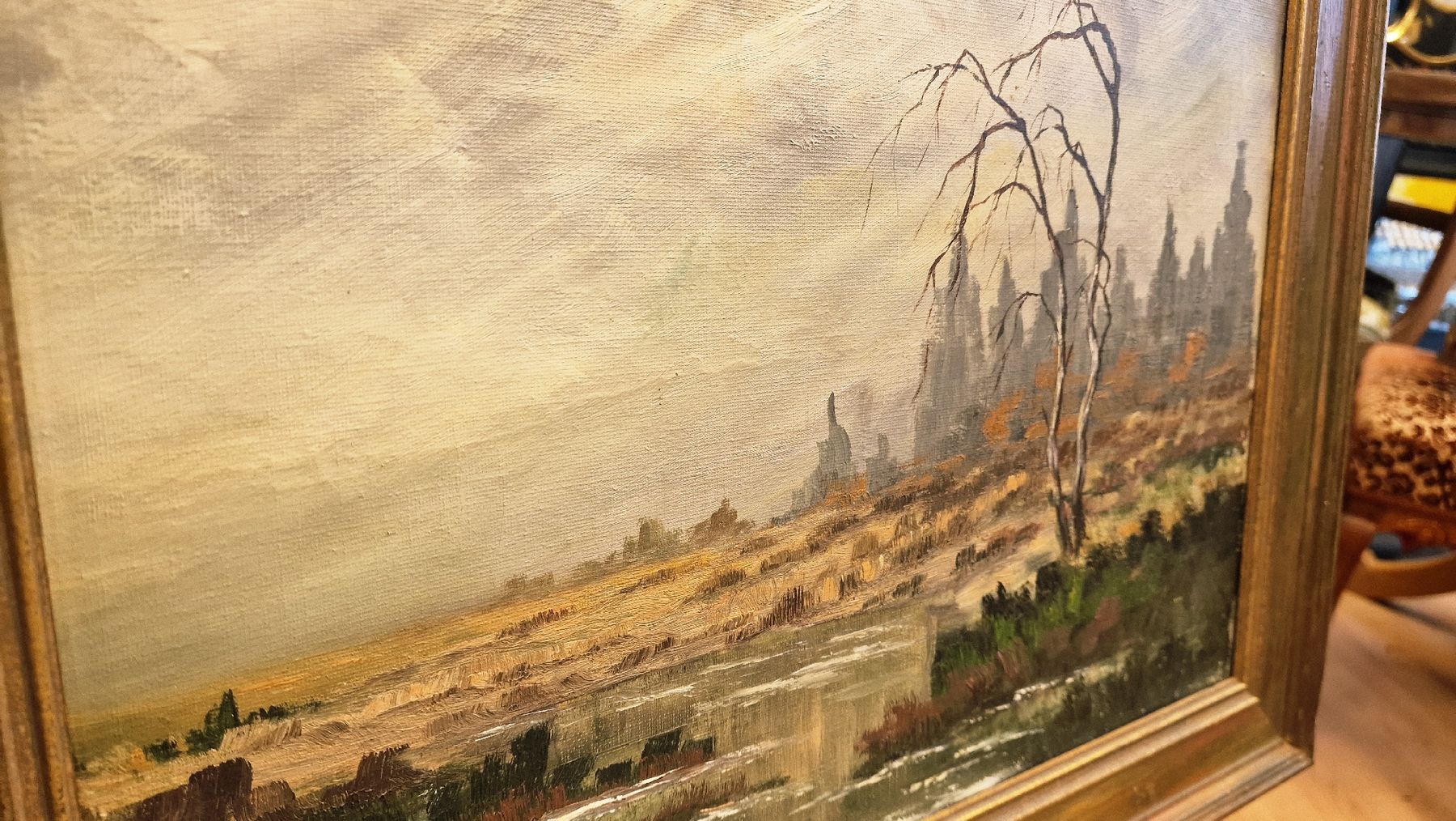 Dipinti: Ölgemälde Herbstlandschaft, monogramiert – Usato da BERN venduto da Intarsia 4