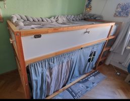 Hochbett Kura mit Vorhang 