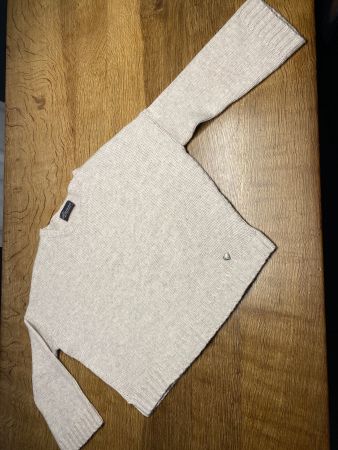 PRINCESS Wollpullover/Pullover Gr.XS ecrù Wolle Strick