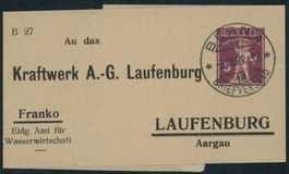 1927 - Privatganzsache - Streifband - EF - Tellknabe
