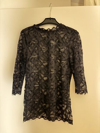 Blusa pizzo nera manica 3/4 taglia S ottime condizioni