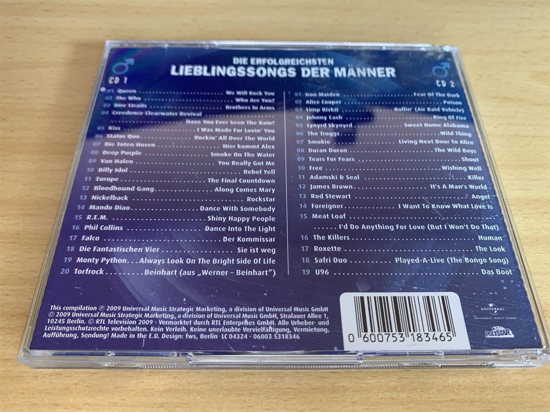 CD: Chart Show - Lieblings. Der Männer- 2 CD – Usato da Rikon im Tösstal venduto da Alpenmutz 1