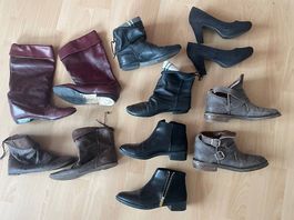 6 Paar Leder Schuhe Grösse 36