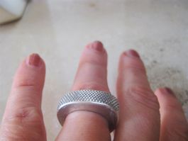 UM 1960 ST.S.925°RING, MEIST.PUNZE CAj GR.17 AUS DEUTSCHLAND