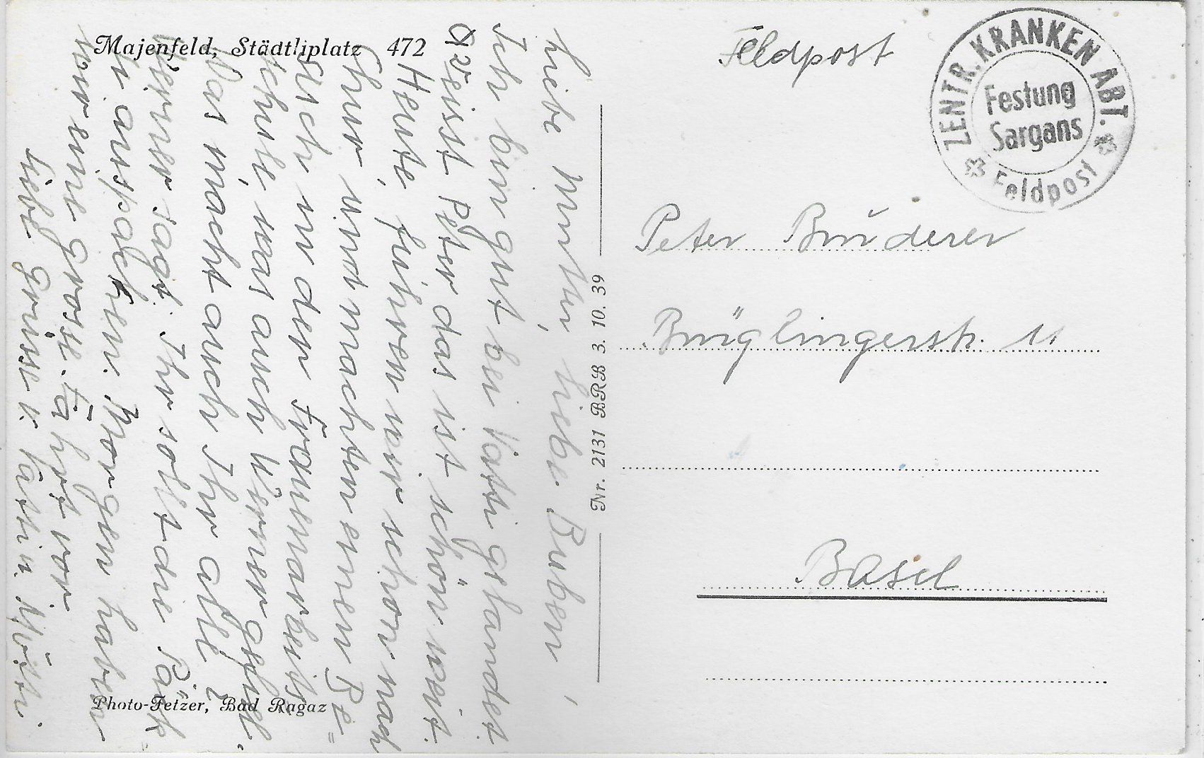 Cartes postales: Majenfeld - Städtliplatz – D'occasion à Ettingen par Kartenplanet 1
