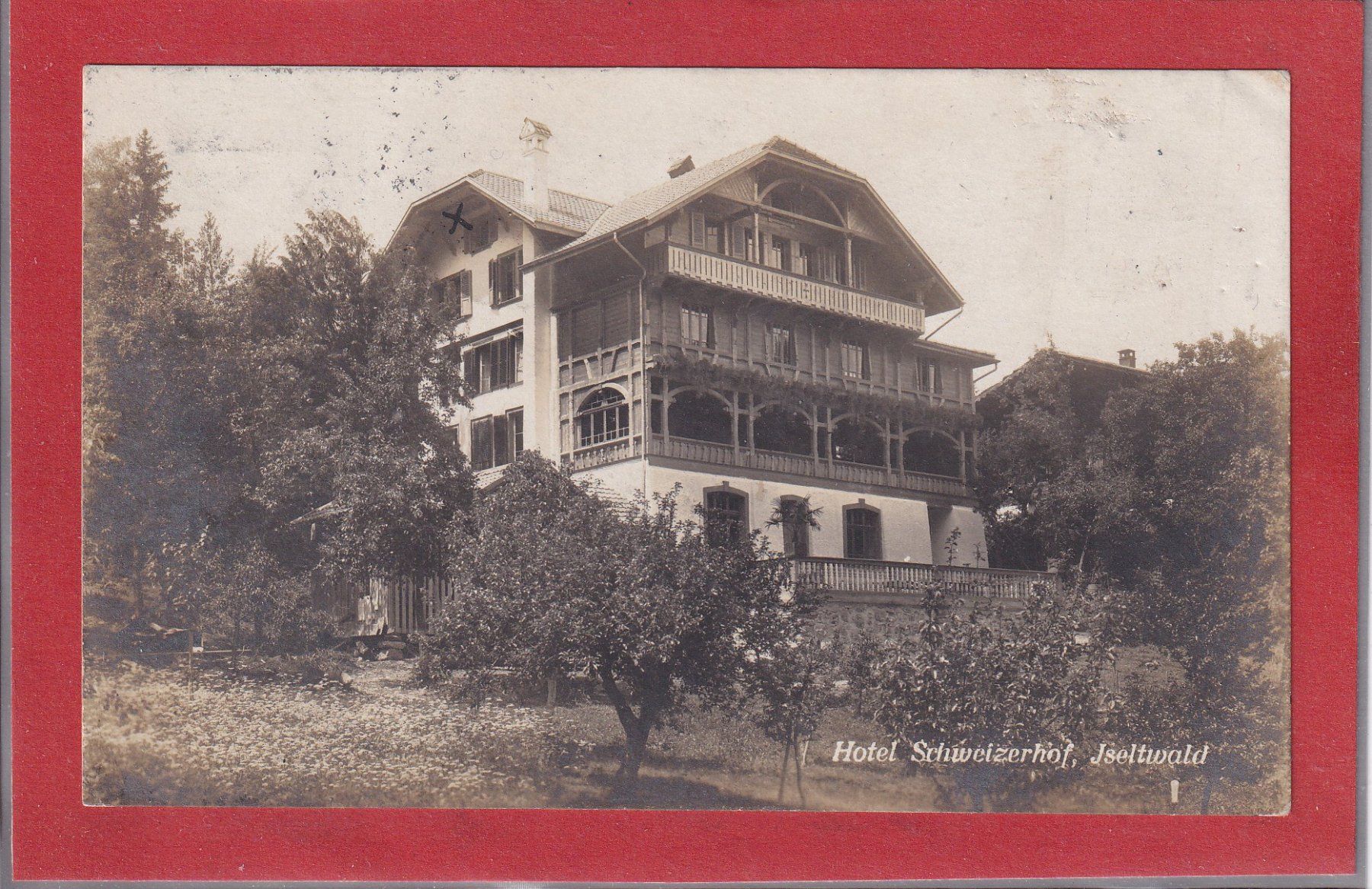 Cartoline postali: Hôtel Schweizerhof - Iseltwald - 1922 – Usato da Orvin venduto da Pyaeschli