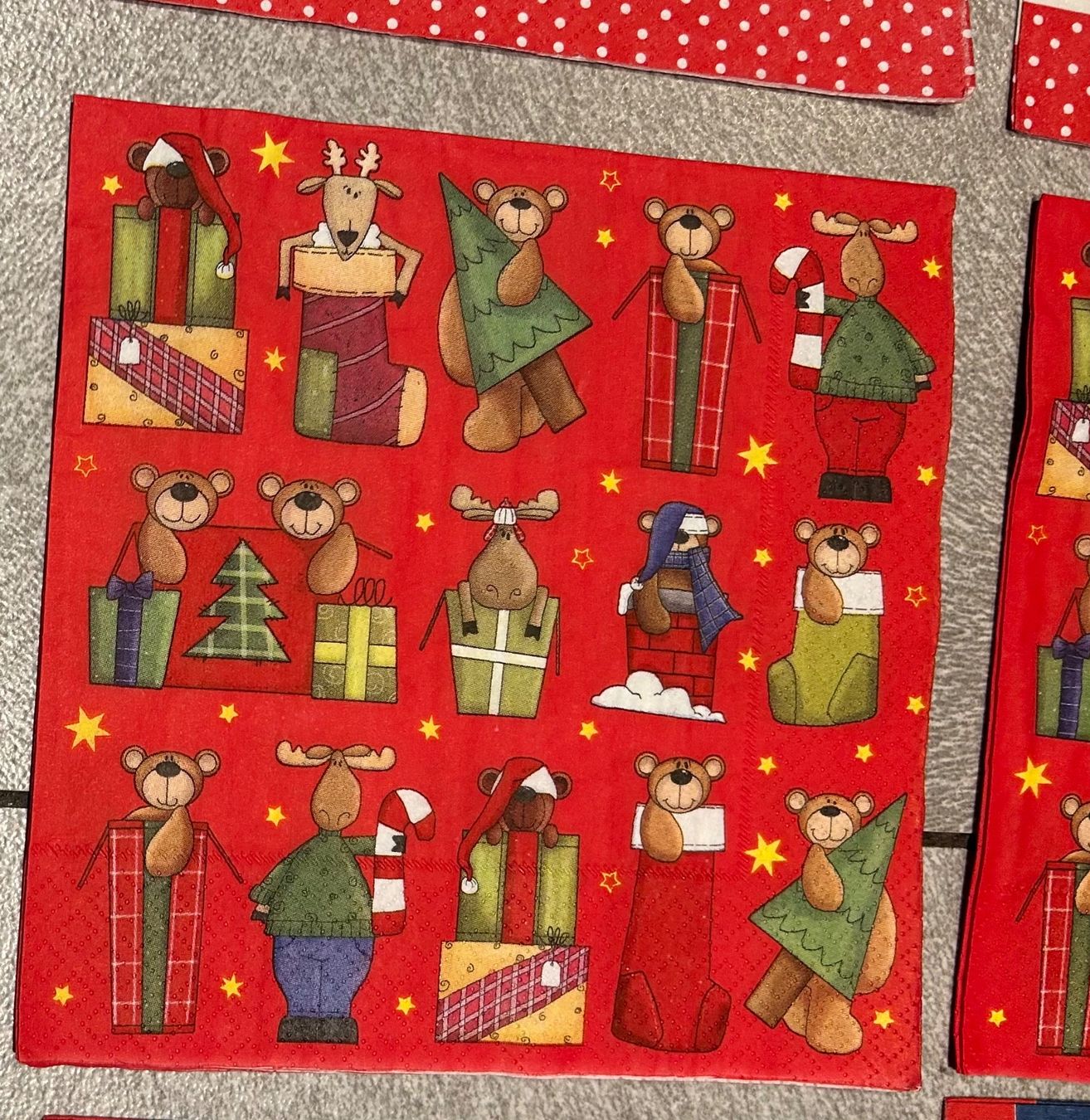Servietten: 12 Servietten Thème de Noël - lot 3 – Neu (gemäss Beschreibung) aus Arbedo von nadia1973 2