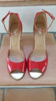 Rot-goldene High Heels