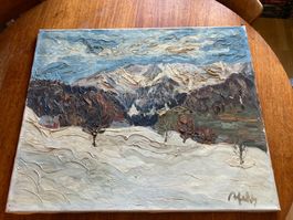 Paysage de Montagne - Huile sur Toile
