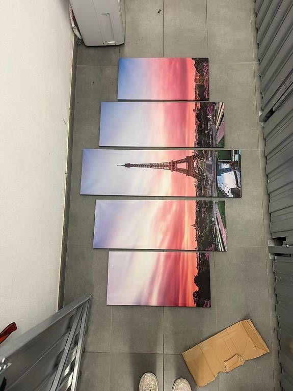 Gemälde: Quadro con Torre Eiffel  stampa su 5 pannelli – Gebraucht aus Pura von Andy_the_dealer 2