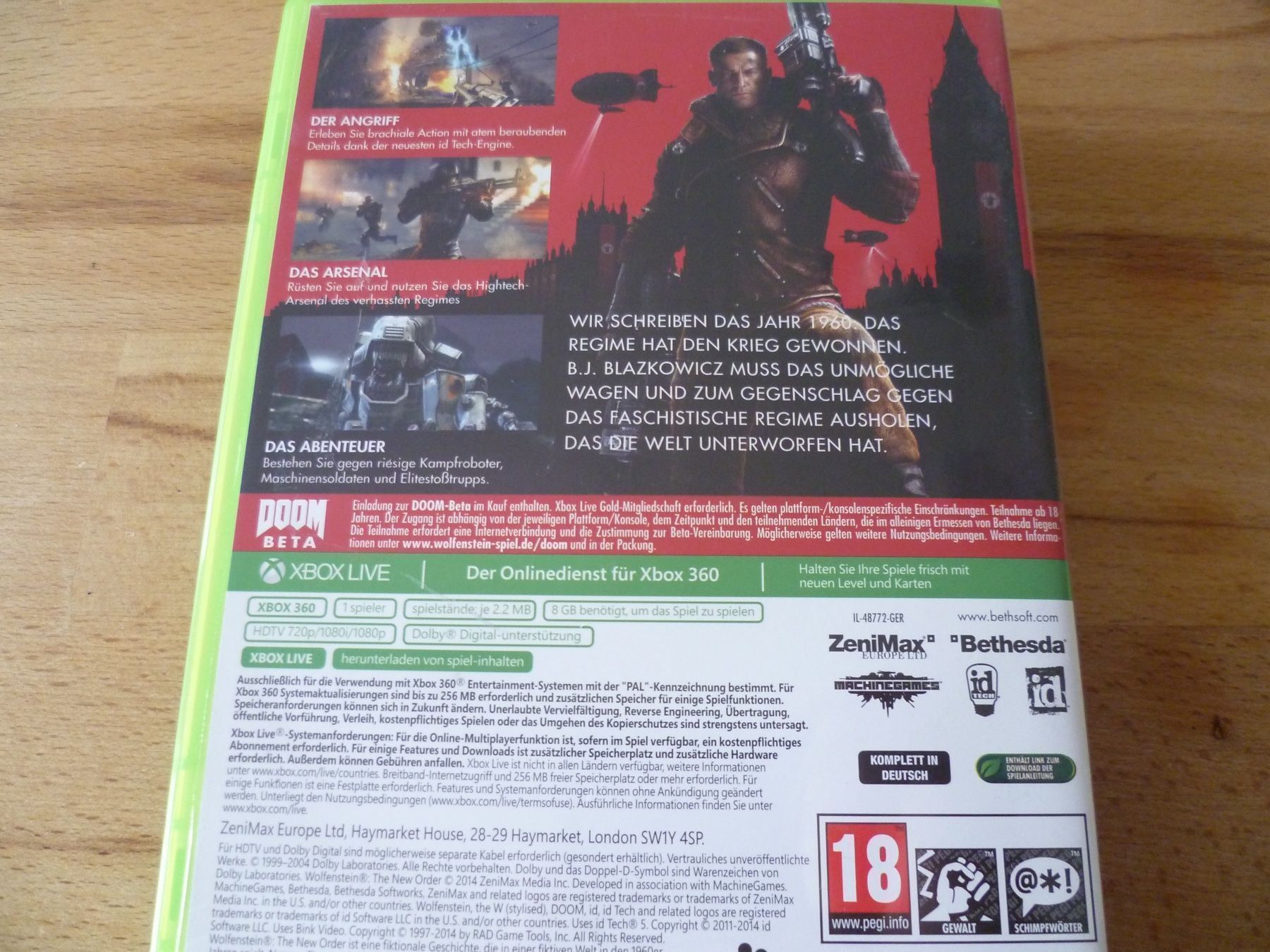 Microsoft Giochi: Wolfenstein: The New Order - Xbox 360 – Usato da Thalwil venduto da ranx 2