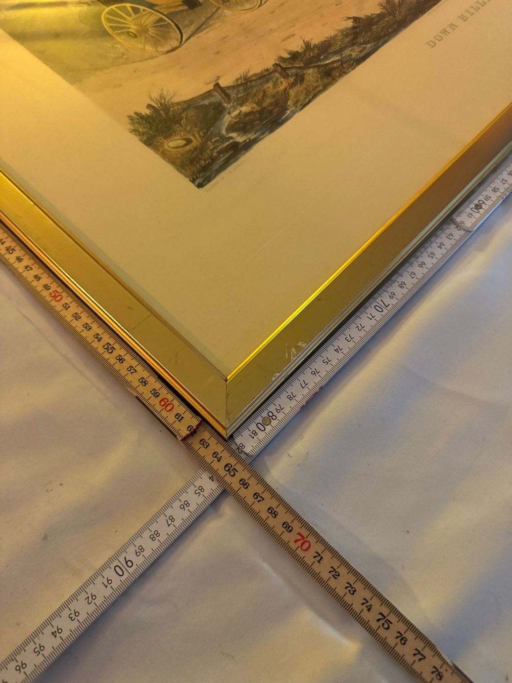 Foto & Immagini: Antikes Bild mit Rahmen, Kutsche, Pferde, gerahmt – Usato da Lachen SZ venduto da rs_73 1