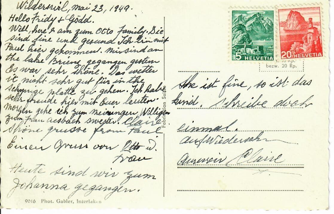 Cartoline postali: Wilderswil – Usato da Hochdorf venduto da Ziegel-16 1