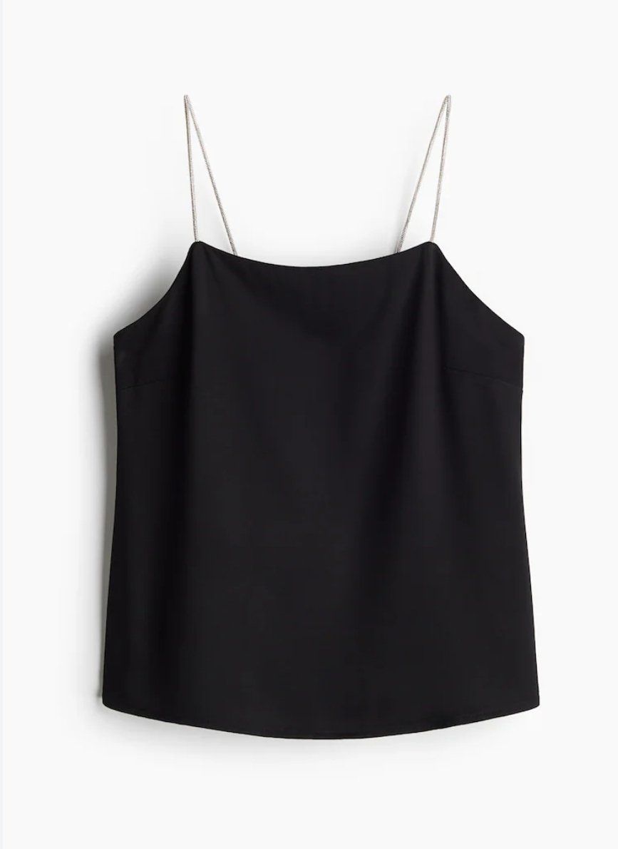 H&M Tops: H&M Schwarzes Top mit Strass-Trägern, Gr. L – Gebraucht aus Erlinsbach SO von ULIKH 9