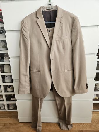 Costume homme Jack & Jones beige, taille 46, neuf