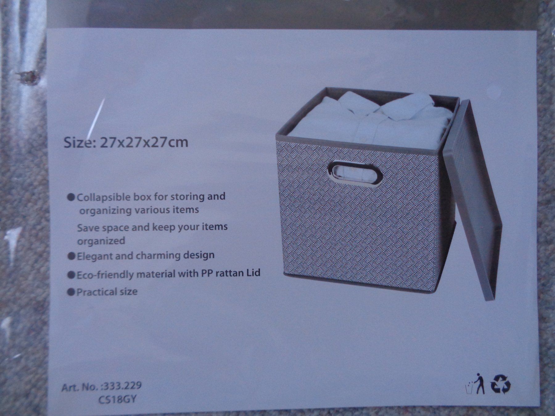 Contenitori & Simili: Aufbewahrungsbox grau 27x28x27cm – Nuovo e nell'imballaggio originale da Langenbruck venduto da Gumsi 4