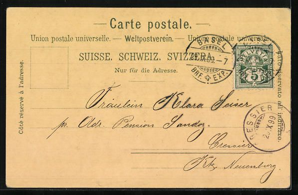 Cartes postales: Mondschein-Lithographie Basel, Klein-Bas – D'occasion à Berlin par bartko-reher 1