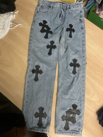 BLACKSALT Blacksalt Jeans mit Kreuzen, Gr. 152, Top Zustand!