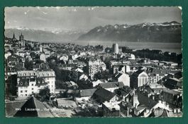 Lausanne, vue générale, ungelaufen, ca. 1956