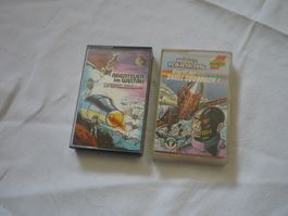 2x Kassetten - Fiction - Abenteuer Weltall + Skull Sqadron