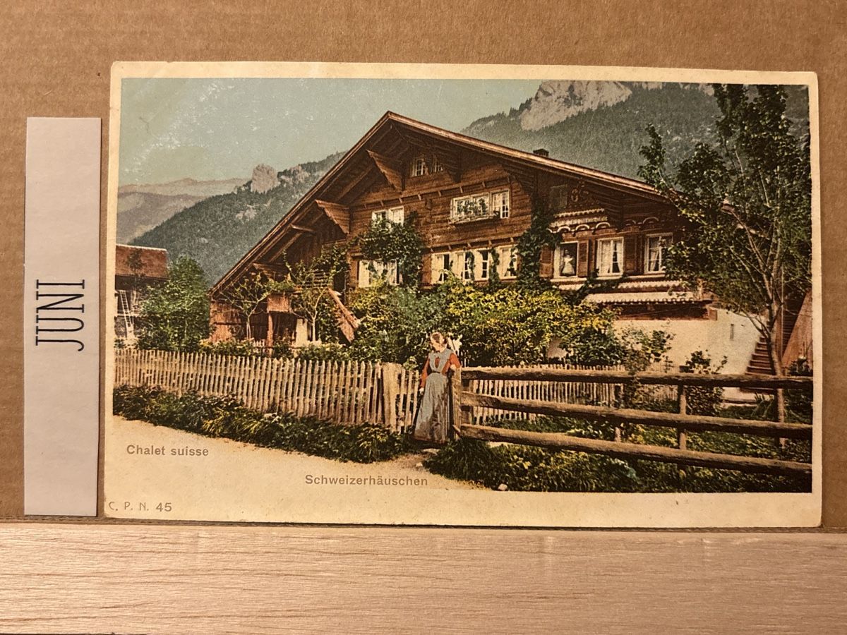 Cartoline postali: AK mit Bild von Schweizer Haus – Usato da Rümlang venduto da Kartenpost1