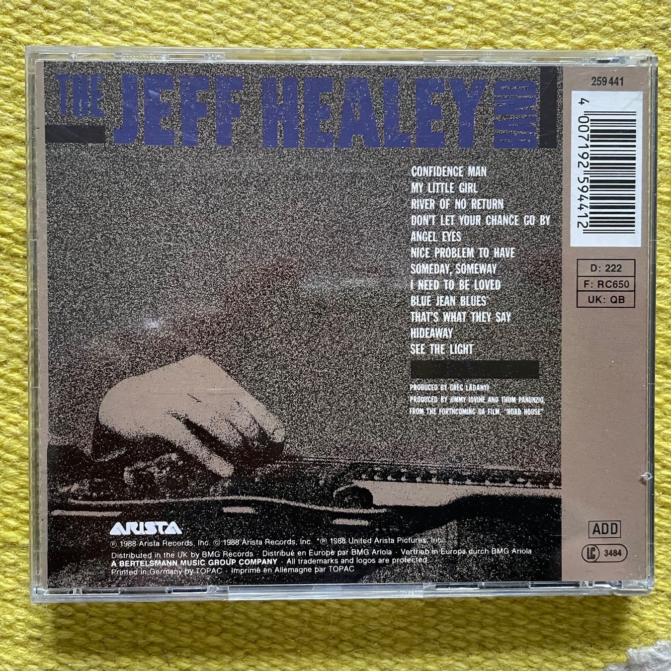 CD: JEFF HEALEY BAND-SEE THE LIGHT – Usato da Rorschacherberg venduto da CD-Roli 1