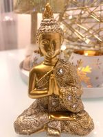Goldener Buddha, Meditationsfigur, Glücksbringer, Neu!