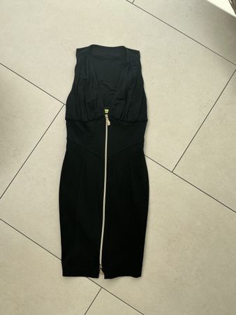 Versace Kleid schwarz ärmellos mit Reissverschluss