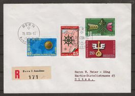 1954 : Serie Werbemarken auf FDC Bern