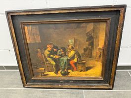 Gemälde „Kartenspielende Bauern“ nach Adriaen Brouwer