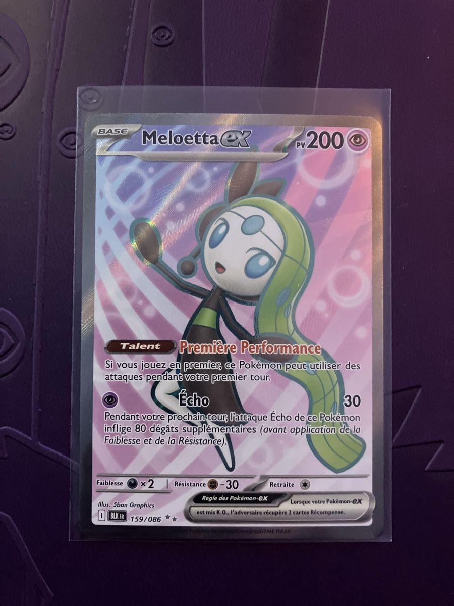 Pokémon Carte collezionabili: Pokémon Meloetta EX BLK 159/086 – Nuovo (secondo la descrizione) da La Chaux-de-Fonds venduto da chl_s5sc