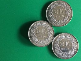 2 francs  2019-2020-2021 Belles