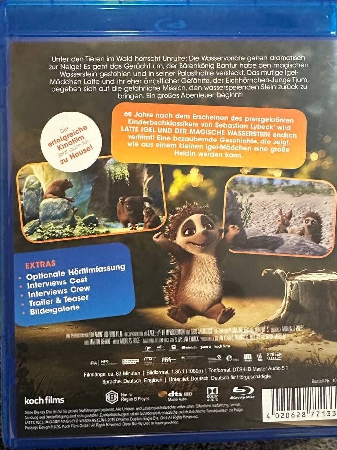 Tutti i DVDs: Latte Igel und der magische Wasserstein Blu-ray – Usato da Beringen venduto da Mantafisch1 1