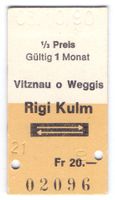 Billette Vitznau o Weggis - Rigi Kulm