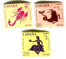 Briefmarken "Zodiak". Spanisch Sahara