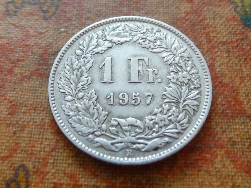 Alle Münzen: 1 Fr. 1957  (Y) – Gebraucht aus Romanel-sur-Lausanne von Swift13