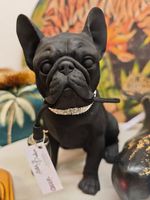 Tischleuchte / Lampe Hund / Französische Bulldogge schwarz