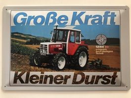 Blechschild-STEYR TRAKTOR-GROSSE KRAFT-KLEINER DURST