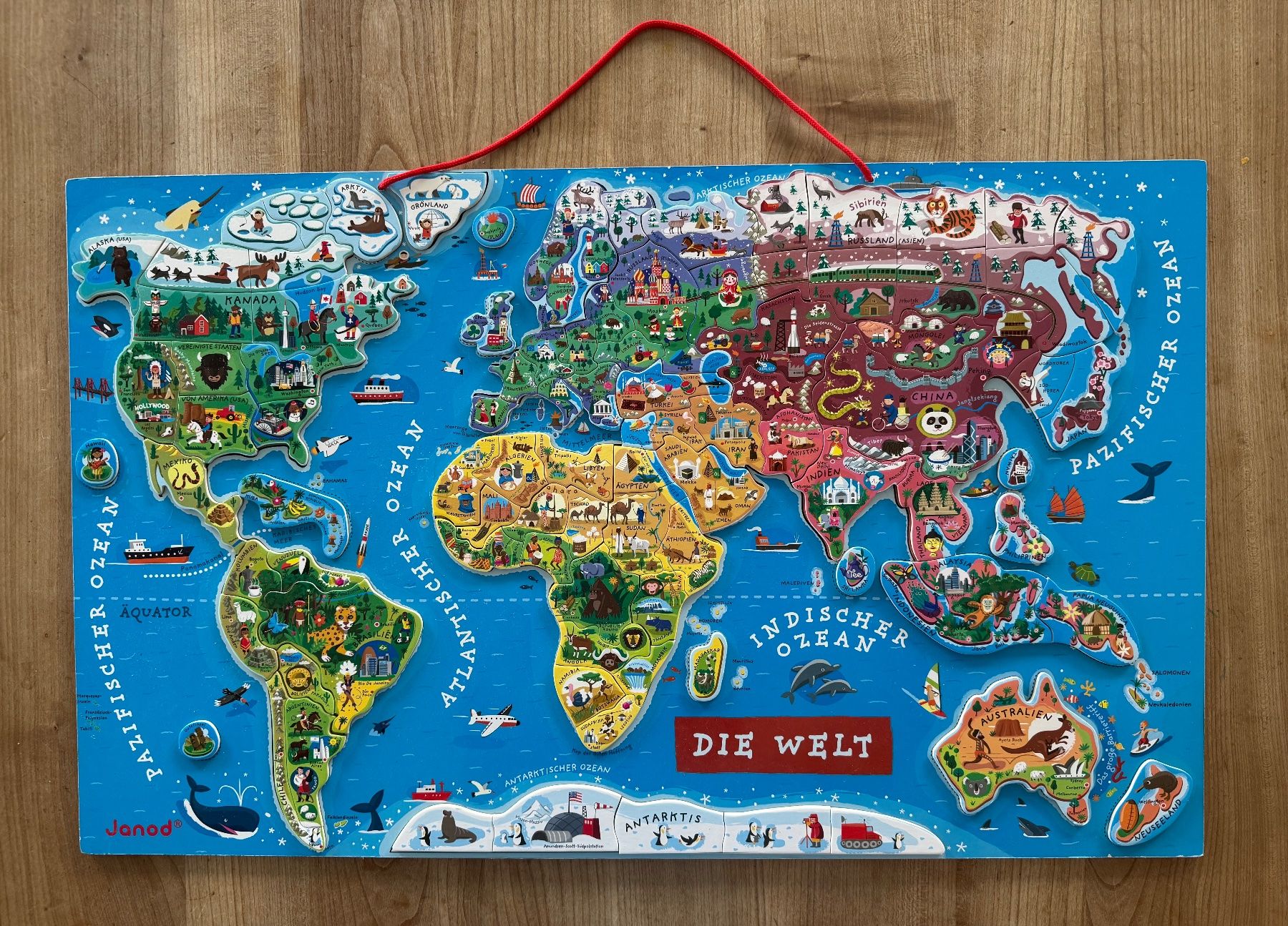 Janod Puzzle: Magnetische Puzzle Weltkarte Janod – Usato da Luzern venduto da Herzerli