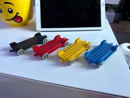 Lego Fabuland Konvolut: 4 alte Chassis / Unterteile