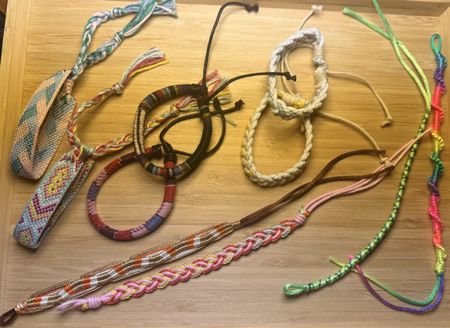 10 unitsHandmade Friendship Bracelets - Summer Boho Style Se