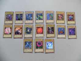 17 Yu-Gi-Oh! Sammelkarten DE 1 & 2 Sterne alle 1. Edition