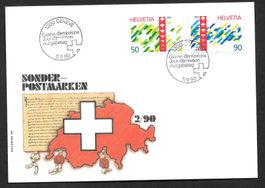 FDC Serie 799-800 ET 5.9.1990 schön illustriert