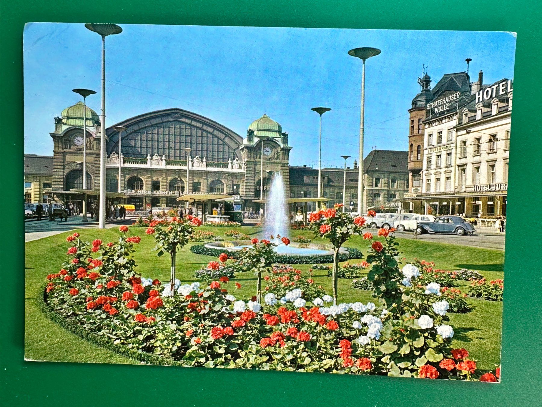 Ansichtskarten: Basel - Bahnhof - Oldtimer !!! – Gebraucht aus Steg VS von danwer74