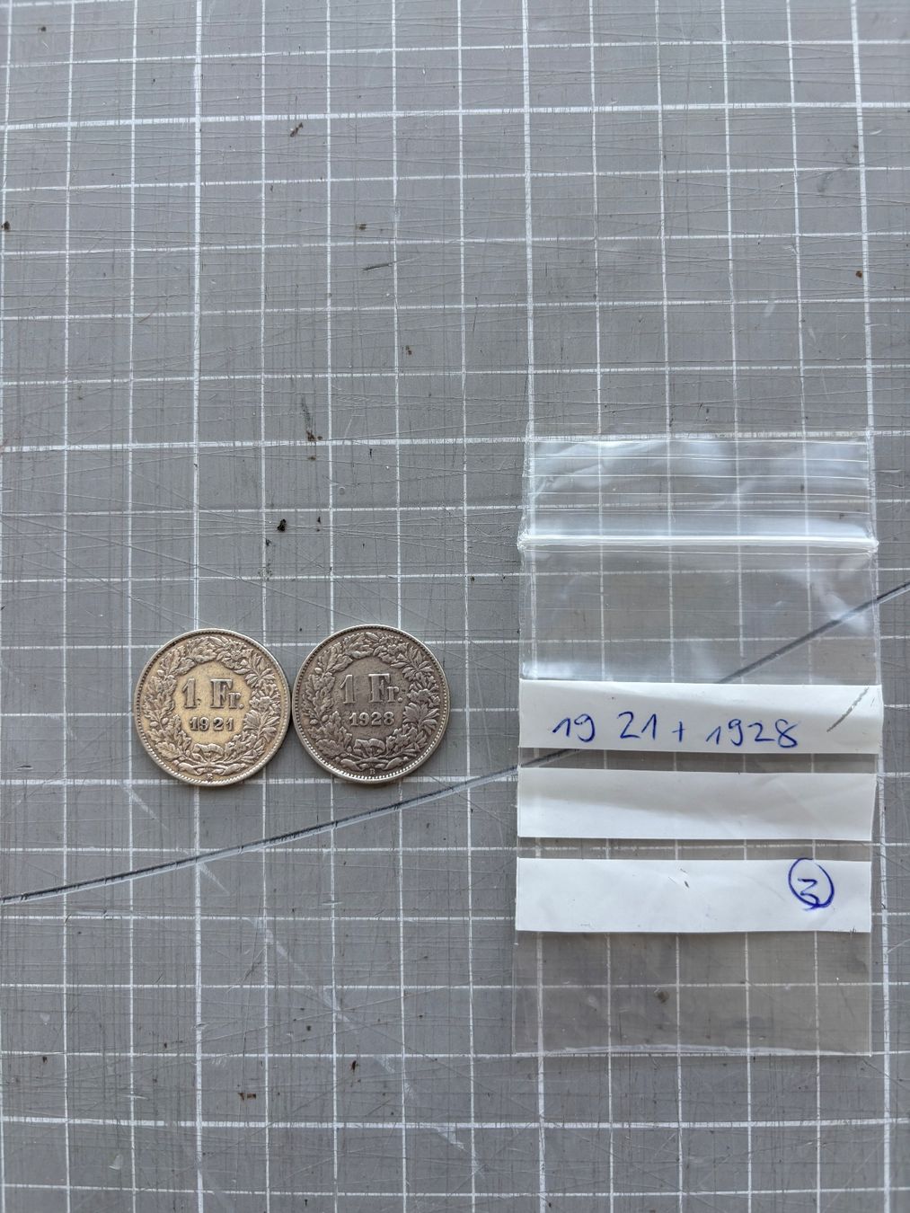 Tutti le monete: 1Franken Silbermünzen Set 2 stk. – Usato da Flawil venduto da Pirar 2