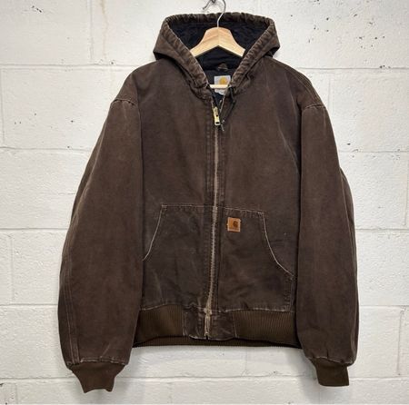Vintage Carhartt Hooded Jacket “Dark Brown” J130 DKB Large