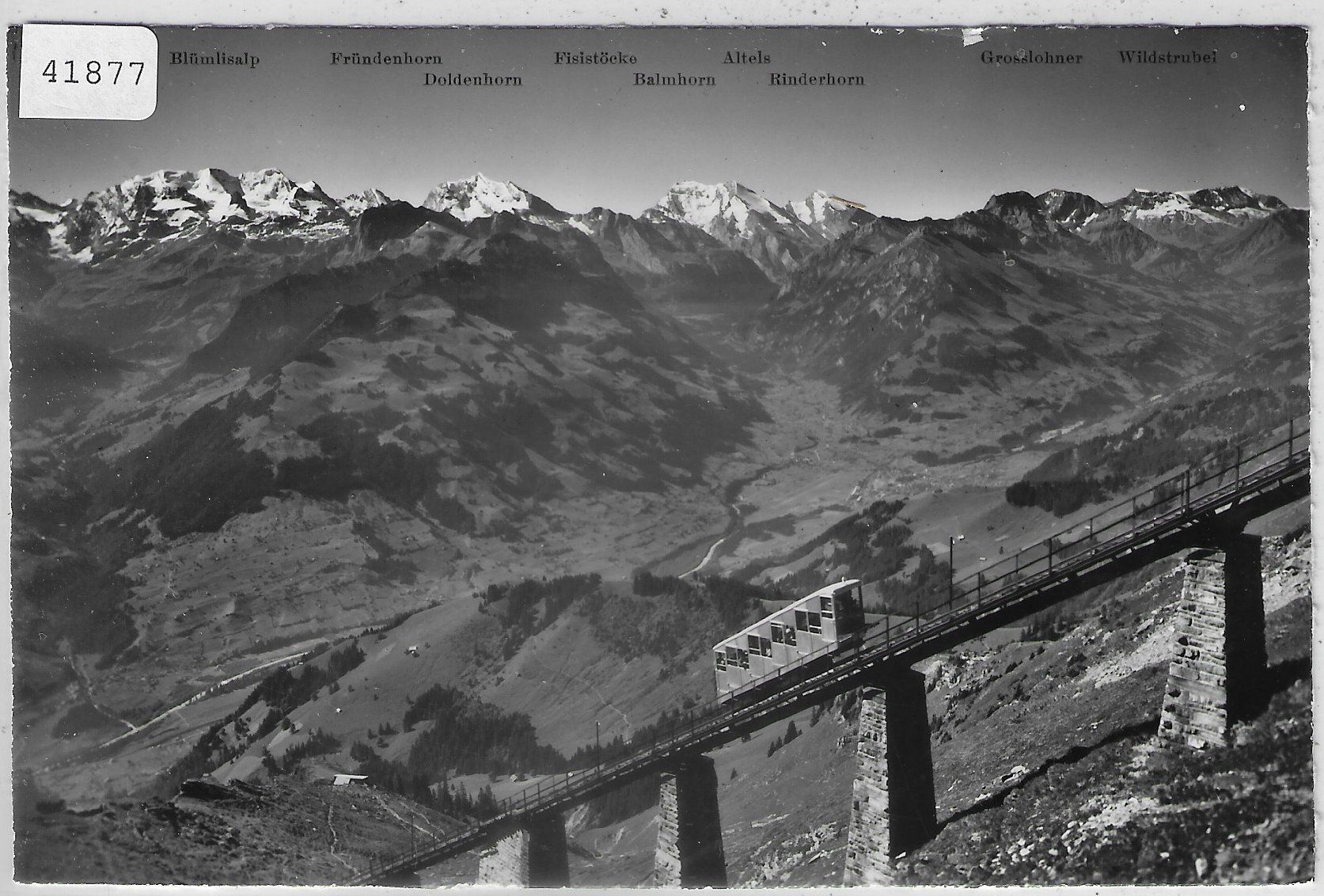 Cartoline postali: Niesenbahn - Blick ins Kiental - Photo: E. Gyger – Usato da Ettingen venduto da Kartenplanet